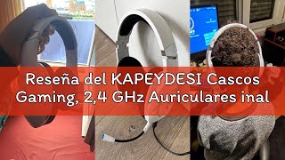 Reseña del KAPEYDESI Cascos Gaming, 2,4 GHz Auriculares inalámbricos Gaming para PS5/PS4 /PC/Mac, Au