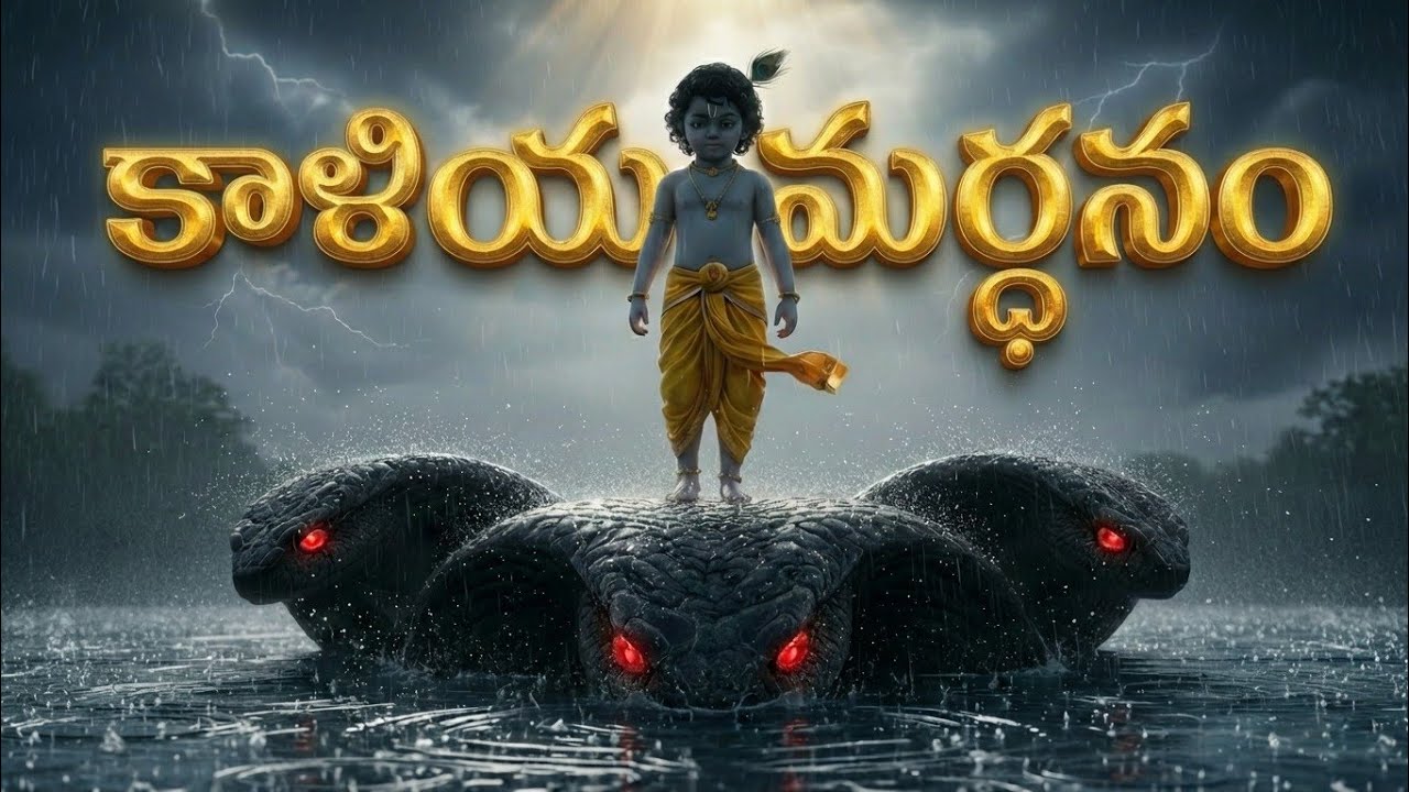 బాలకృష్ణుడు – కాళియ మర్దనం  |  Krishna Leelalu in Telugu by chaganti | Part 5