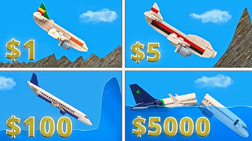 $1 vs $5000 LEGO Plane Crash in Floating Sandbox