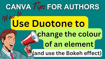 Using Duotone to change colour of elements + the bokeh effect in Canva