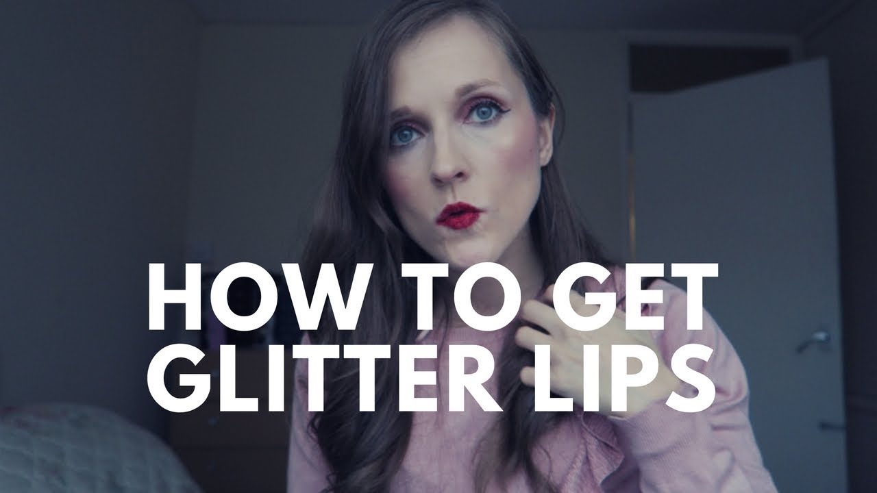 How to apply glitter lips Beauty Boulevard Ruby Slippers glitter lips