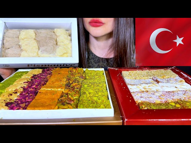 TRYING TURKISH DELIGHT | MAHSERE1948 | PISTACHIO LOKUM, COTTON CANDY | ASMR MUKBANG