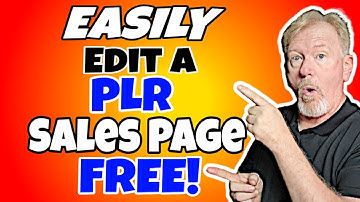 Edit PLR Sales Page - How To Edit An HTML Sales Page Free