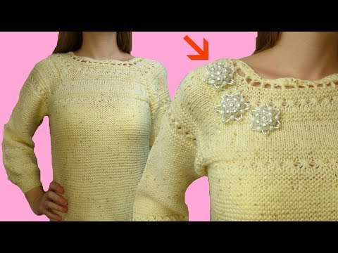 Как сделать БРОШЬ. Как украсить вязаное платье