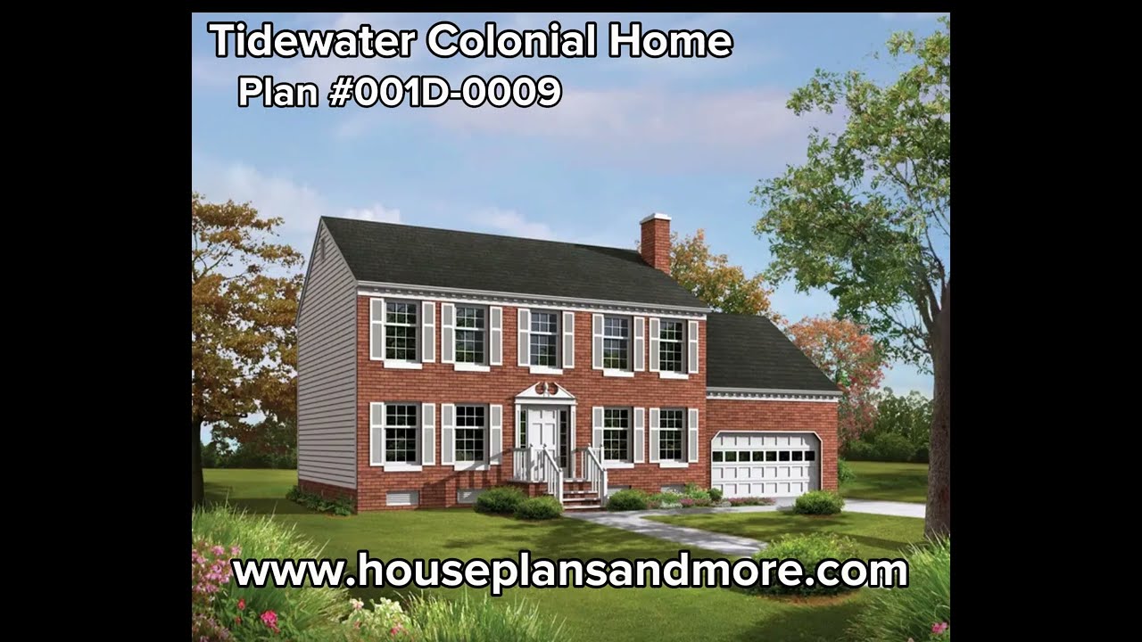 Tidewater Colonial Home - Plan # 001D-0009