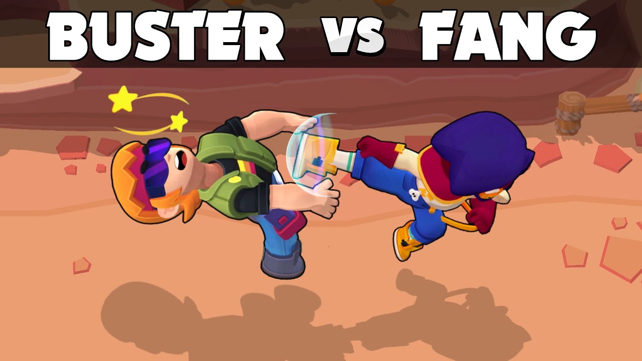 Buster Vs Fang 1vs1 Brawl Stars Youtube