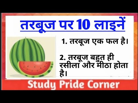 essay on watermelon in hindi