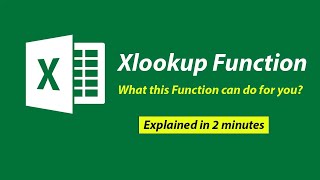 excel xlookup explained in 2 minutes | how to use excel xlookup function