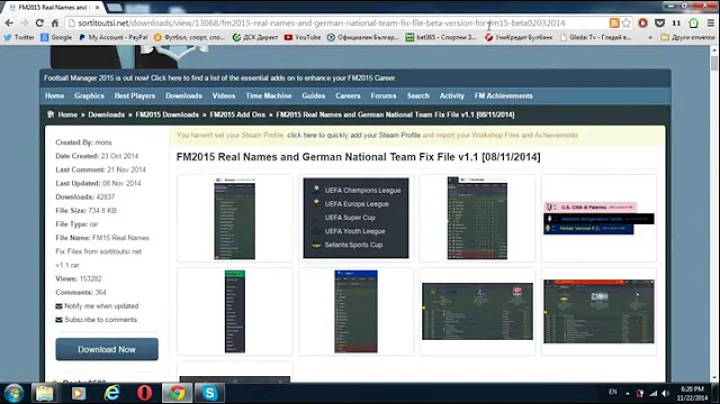 Football Manager 2015 - How to have real player and competition names? [Tutorials]