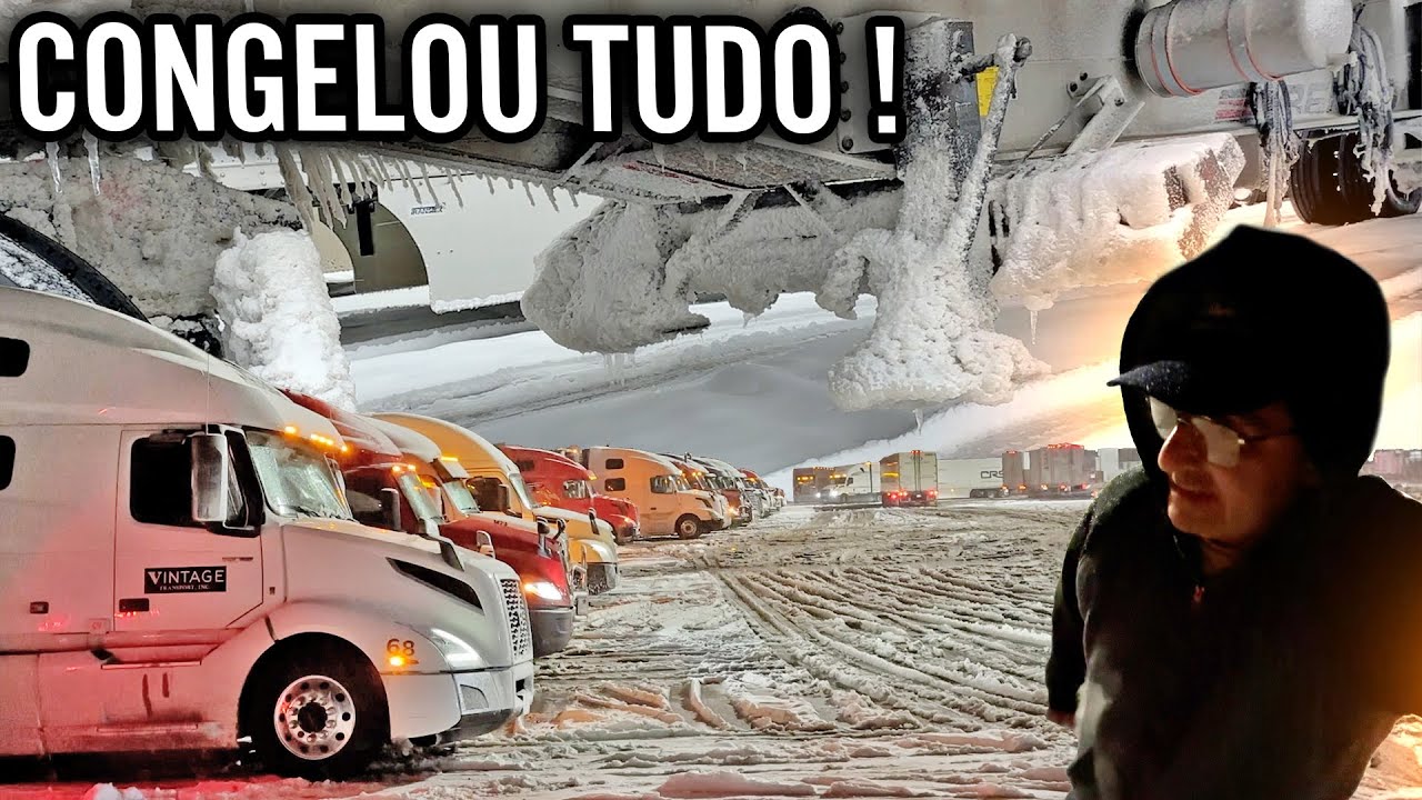 PEGUEI TEMPESTADE DE NEVE 🌨️  MUITOS ACIDENTES NAS RODOVIAS TUDO PARANDO NA RODOVIA