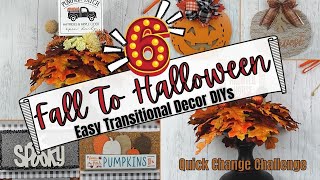 EASY DIY Fall To Halloween REVERSIBLE Decor To Last All SEASON