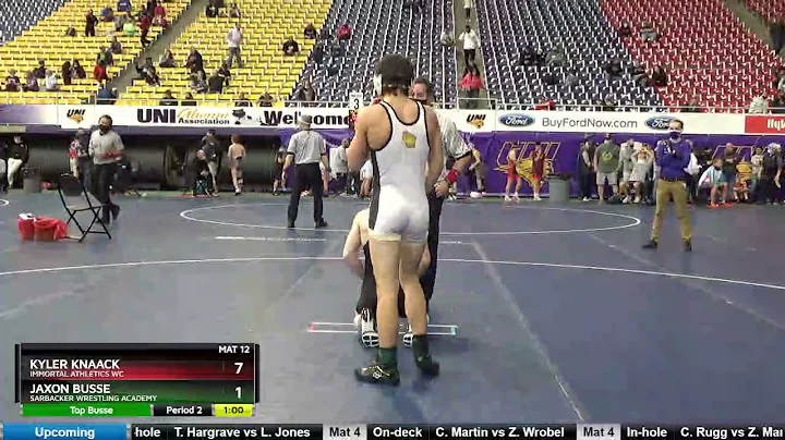 14U 130 Jaxon Busse Sarbacker Wrestling Academy Vs...