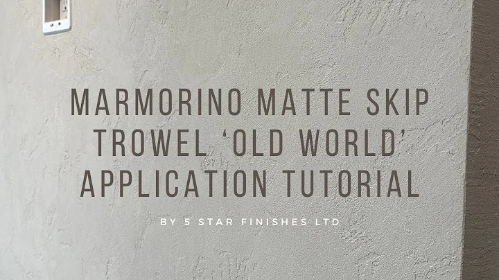 Marmorino Matte Skip Trowel 'Old World' Application Video - 5StarFinishes - Marmorino Plaster