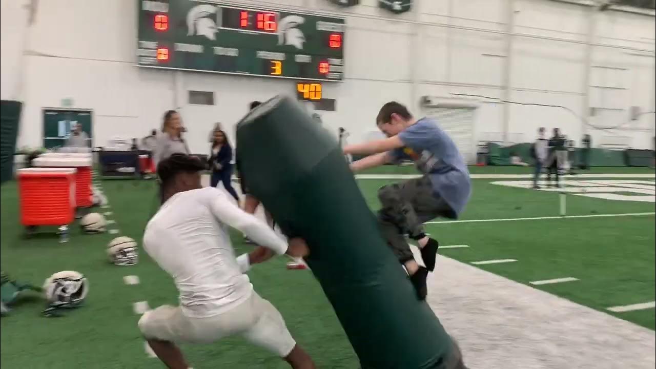 MSU football camp.l with The Beautiful Lives Project YouTube