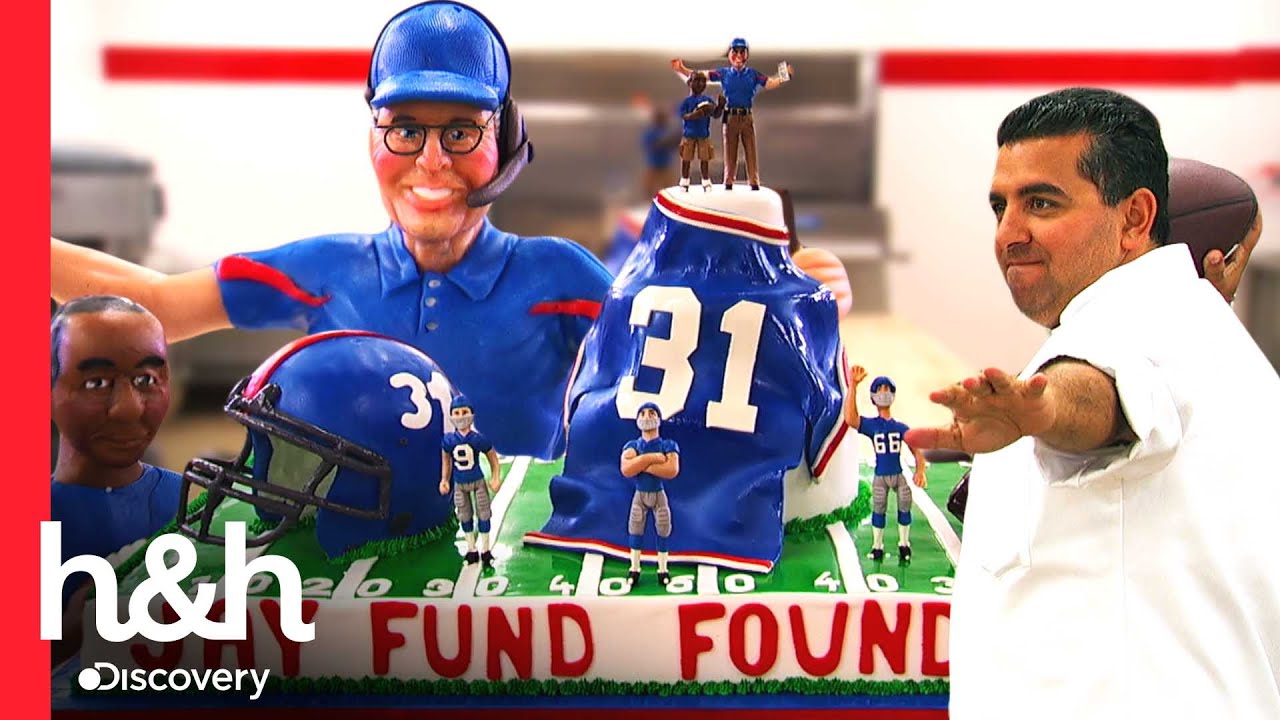 Pastel de fútbol americano para los Gigantes de New York | Cake Boss | Discovery H&H