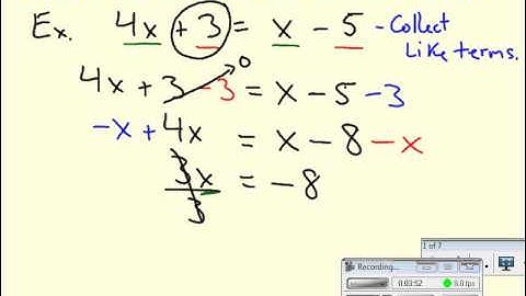 Solving Multi-Step Equations Part 1