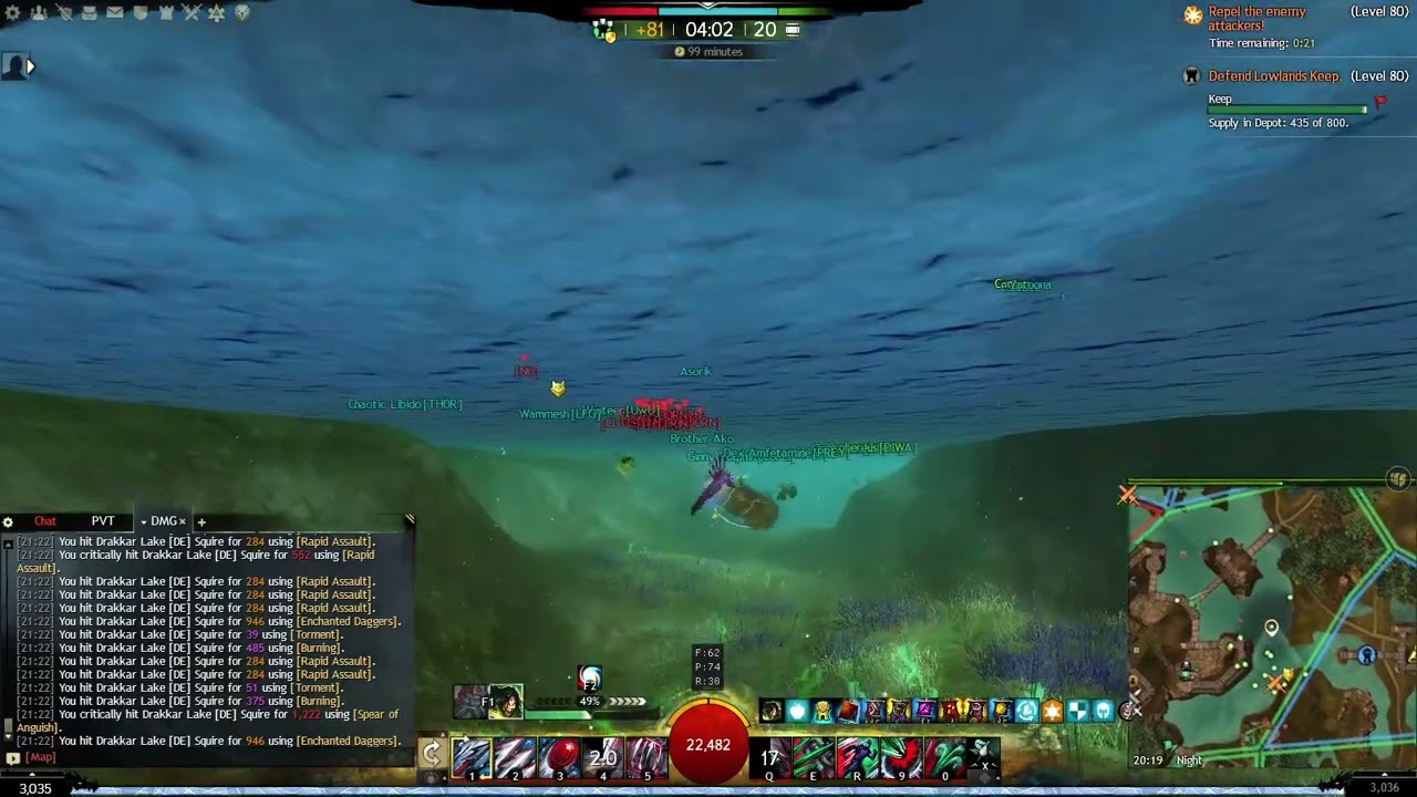 Drakkar Lake Squire in the lake go *poff*