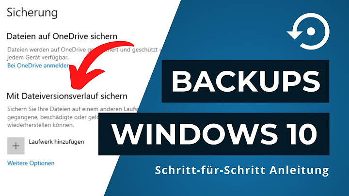 Backup auf externe Festplatte Windows 10