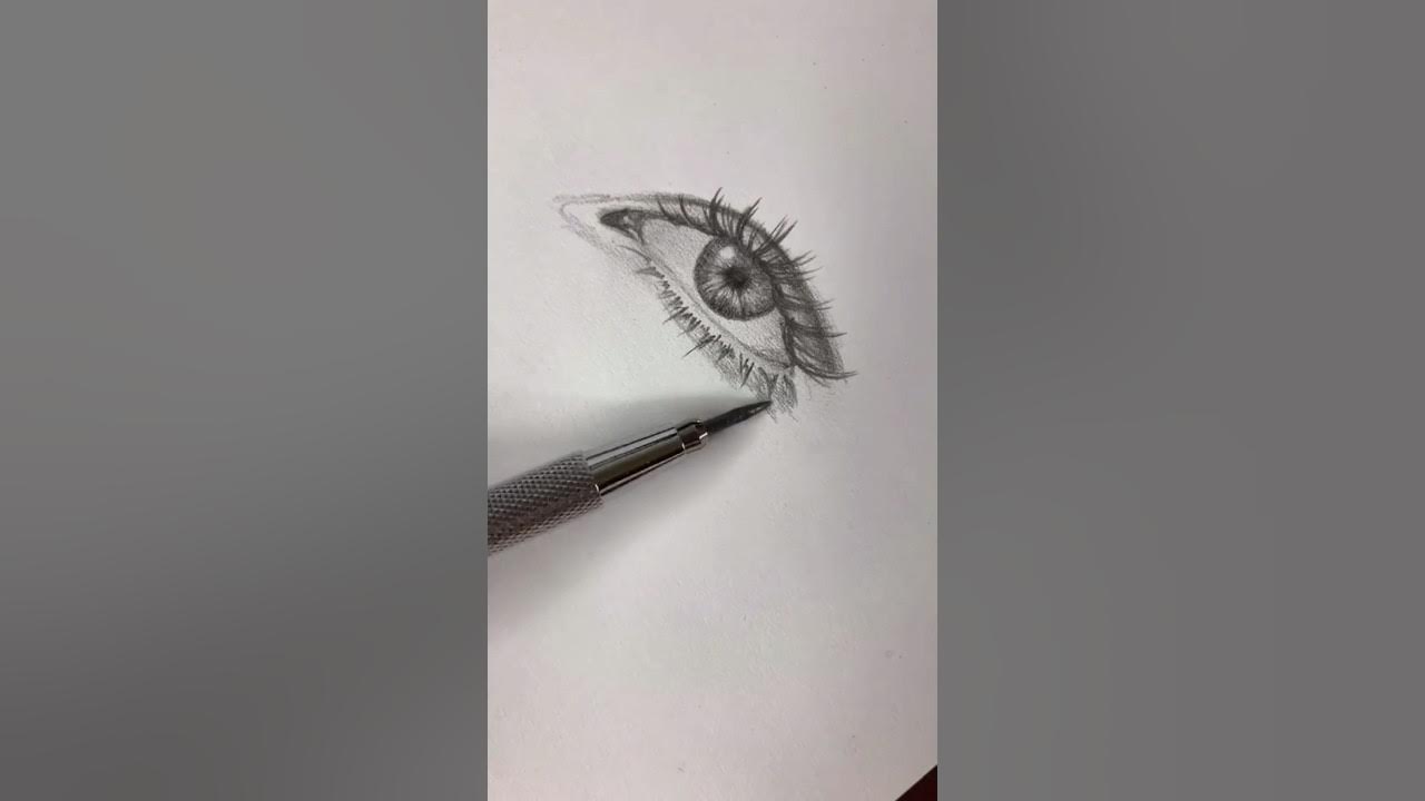 Easy eye sketch tutorial🤌🏻 #shorts #drawing #artwork #art #sketching  #tutorials #pencil #pencilart 