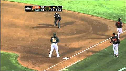 2012/09/14 A's turn four double plays