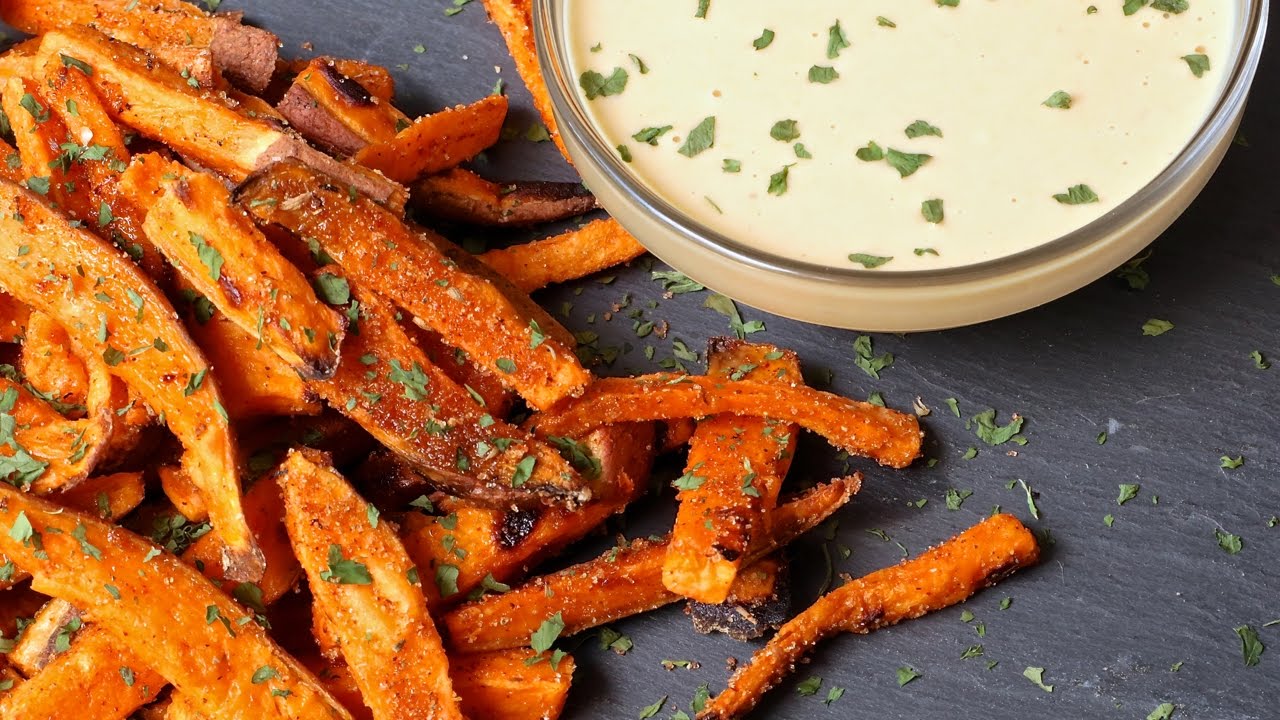 Smokey Baked Sweet Potato Fries + BBQ Honey Mustard  Sauce | Divas Can Cook