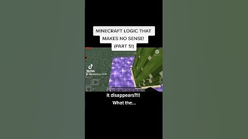 MINECRAFT LOGIC THAT MAKES NO SENSE! (PART: 5) #Shorts
