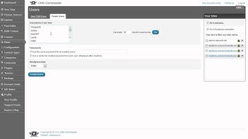 How to bulk create new user accounts on your Wordpress weblog with CMS Commander