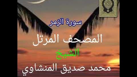039_ سورة الزمر : المصحف المرتل للشيخ محمد صديق المنشاوي.
