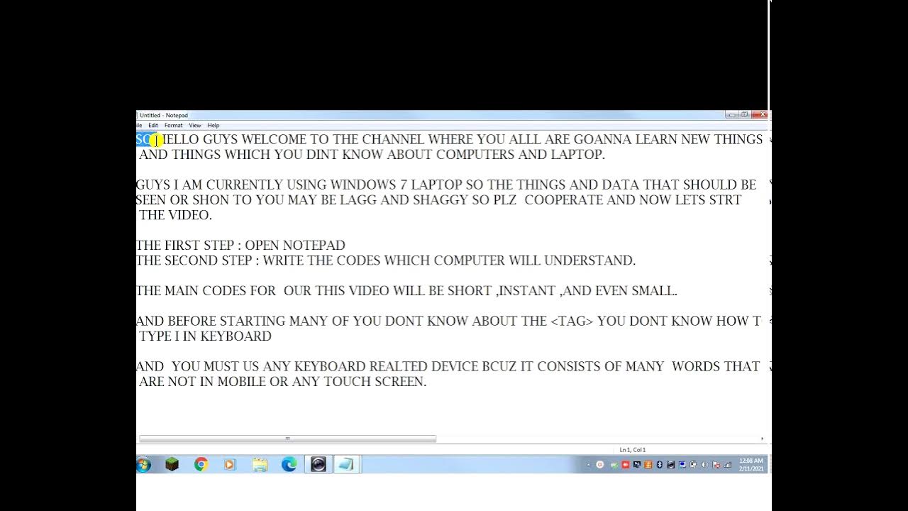 INTRO HOW TO CREATE A WEBSITE USING NOTEPAD (HTML)HYPERTEXT MARKUP ...