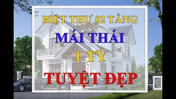 Biệt thự 2 tầng mái Thái hiện đại | nhà biệt thự 2 tầng mái Thái | Kiến trúc Zhome -ZH022