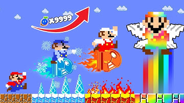 RAINBOW POWER! Super Mario Bros. but there are MORE Custom Pipe All Flower! | Super Jumping Mario