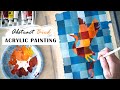 Abstract Bird Paintings | ACRYLIC PAINT TUTORIAL  🎨 | How to make Artwork