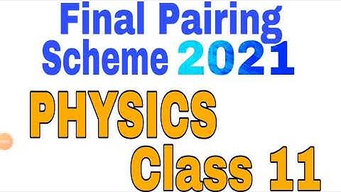 Physics New Pairing Scheme 2021--FSC.Part-I--All Punjab Boards.