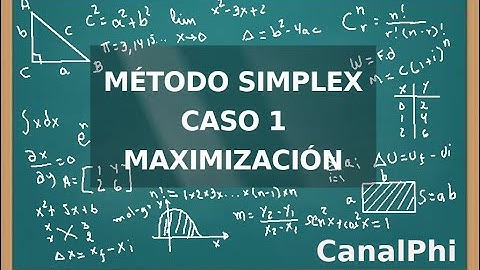 Método Simplex. Caso 1. Maximización