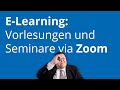 Vorlesungen und Seminare im E-Learning-Szenario mit Zoom