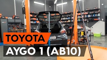 How to change gas struts / tailgate struts on TOYOTA AYGO 1 (AB10) [TUTORIAL AUTODOC]