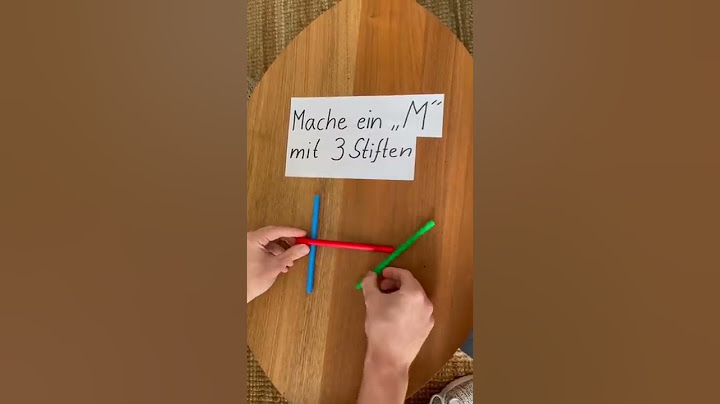 Mache ein „M“ mit drei Stiften 🤯