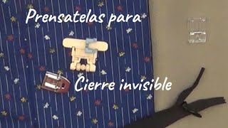 Prensatelas para  coser el cierre invisible