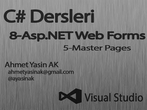 C# Yazılım Dersleri ASP.NET 8-5 Master Page