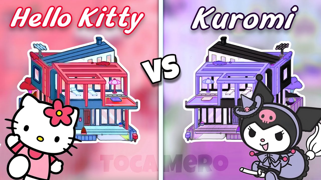 Hello Kitty VS Kuromi Toca Boca MODERN MANSION Showdown