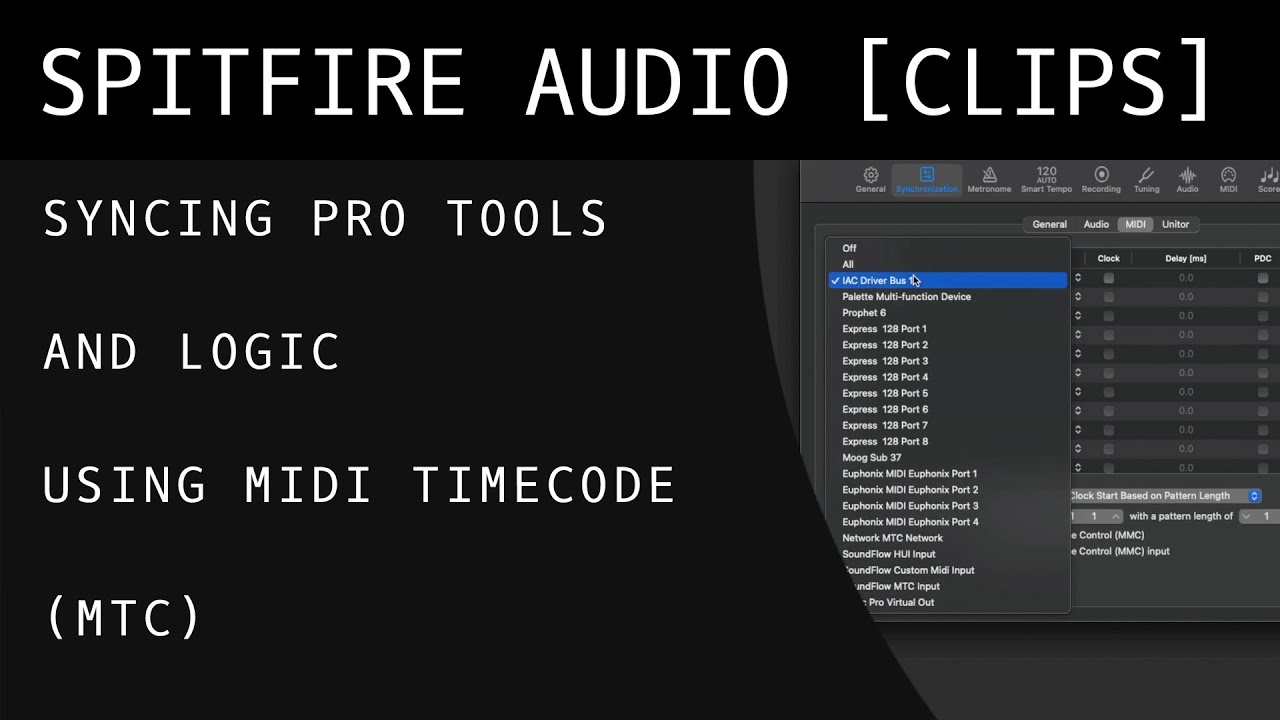 Syncing Pro Tools and Logic Pro via MTC