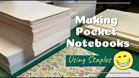 Making Pocket Notebooks (Using Staples)