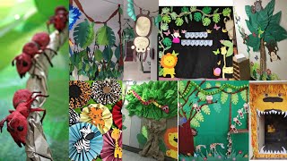Jungle theme classroom decoration ideas | Jungle animals theme ideas| Bulletin board ideas