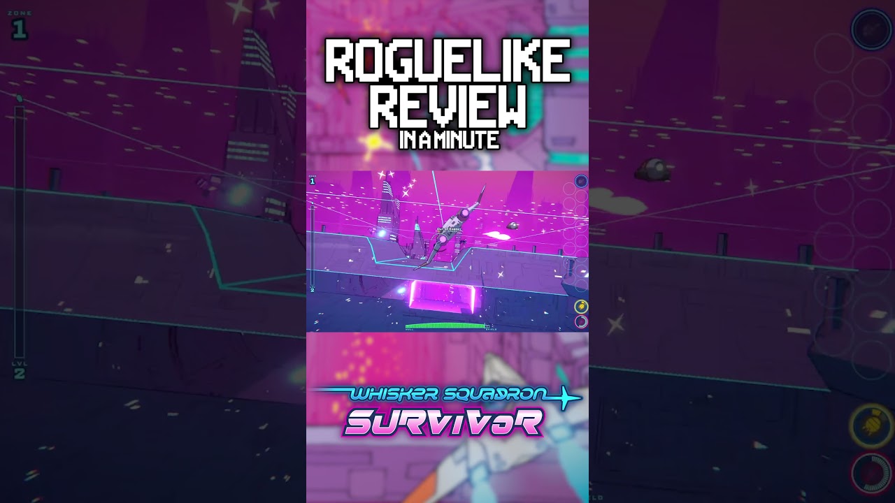Roguelike Review in a Minute: Whisker Squadron: Survivor