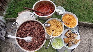 Step by step how to prepare WAAKYE || mixed  rice and beans || local food from Ghana