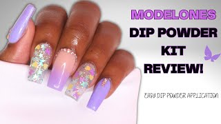 EASY DIP POWER NAILS AT HOME USING MODELONES DIP POWDERS | Amazon Dip Kit Review