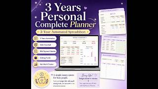 3 Years Personal Complete Planner-Bills, Spending, Sinking and Net Worth Tracker Automation screenshot 2