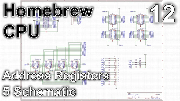 Address registers (5: Schematic) - Making an 8 Bit pipelined CPU - Part 12