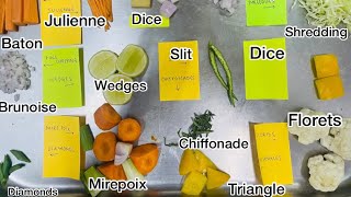 Introduction to English Vegetables, Herbs & Basic French Vegetable Cutting Techniques ll