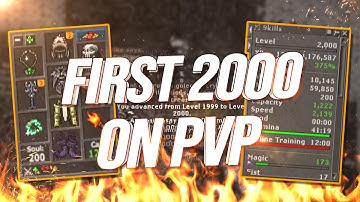 FIRST LEVEL 2000 IN ALL PVP SERVERS!! LEVEL 1400 DOWN SOLO | DYING 984 AFK!!! #tibiaferumbrinha 🧙